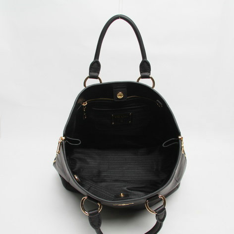 2014 Prada original calfskin tote bag BN2522 black